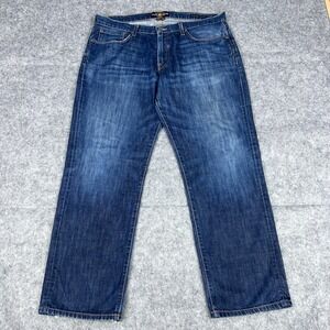 Lucky Brand Jeans Mens 38x30 Blue 221 Original‎ Straight Distressed Denim Pants
